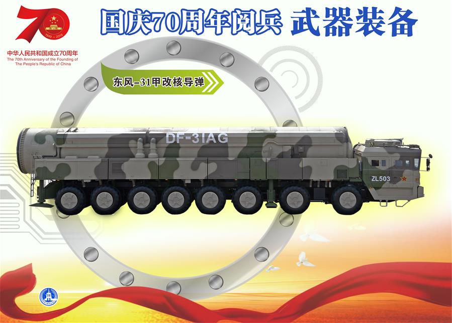 （圖表）[國慶70周年]國慶70周年閱兵&mdash;&mdash;武器裝備（東風-31甲改核導彈）
