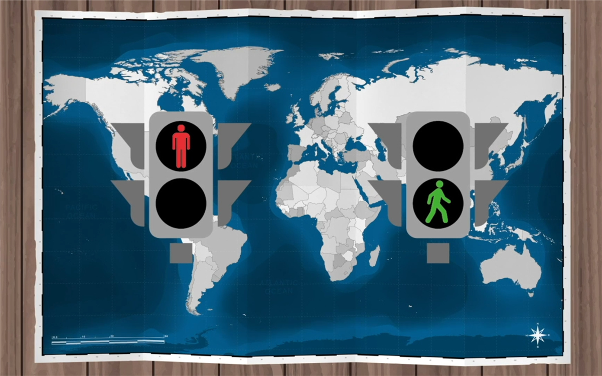 聯合國確定了紅燈停、綠燈行的規則