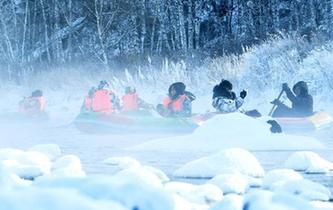 內蒙古冰天雪地的&ldquo;不凍河&rdquo;